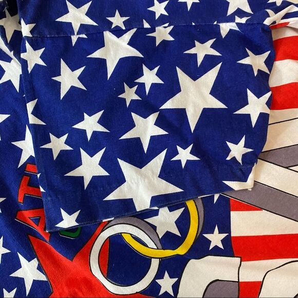 Vintage Olympics Shirt Mens Size Large USA Polo All Over Print America AOP - Picture 11 of 16